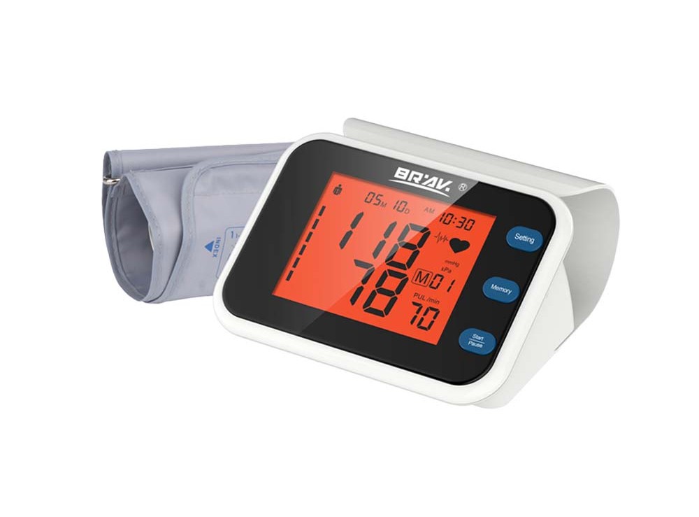 BP 201 blood pressure monitor, front
